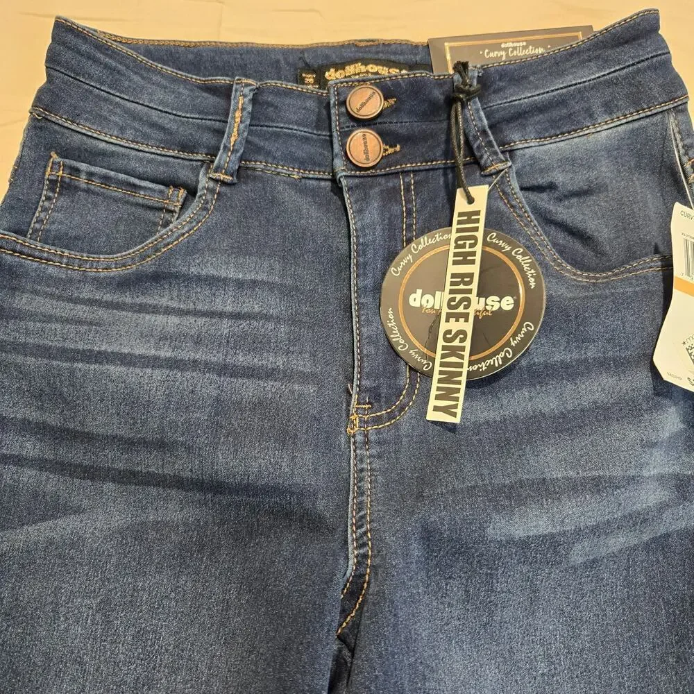 NWT Dollhouse High-rise Skinny Jeans Curvy Collection Girls Sz 7/8 28x29